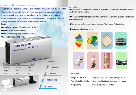 Multi Angle Digital Gloss Meter High Precision For Floor Board And Ceramic Tile